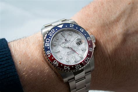 rolex gmt master ii meteorite dial price|rolex gmt master ii 126719blro.